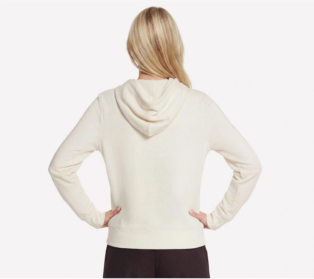 Skechers Cozy Luxe Hoodie Women's Off White Hooded Sweatshirt