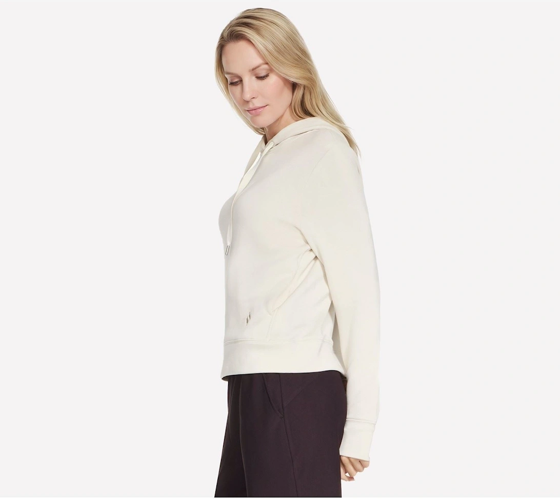 Skechers Cozy Luxe Hoodie Women's Off White Hooded Sweatshirt