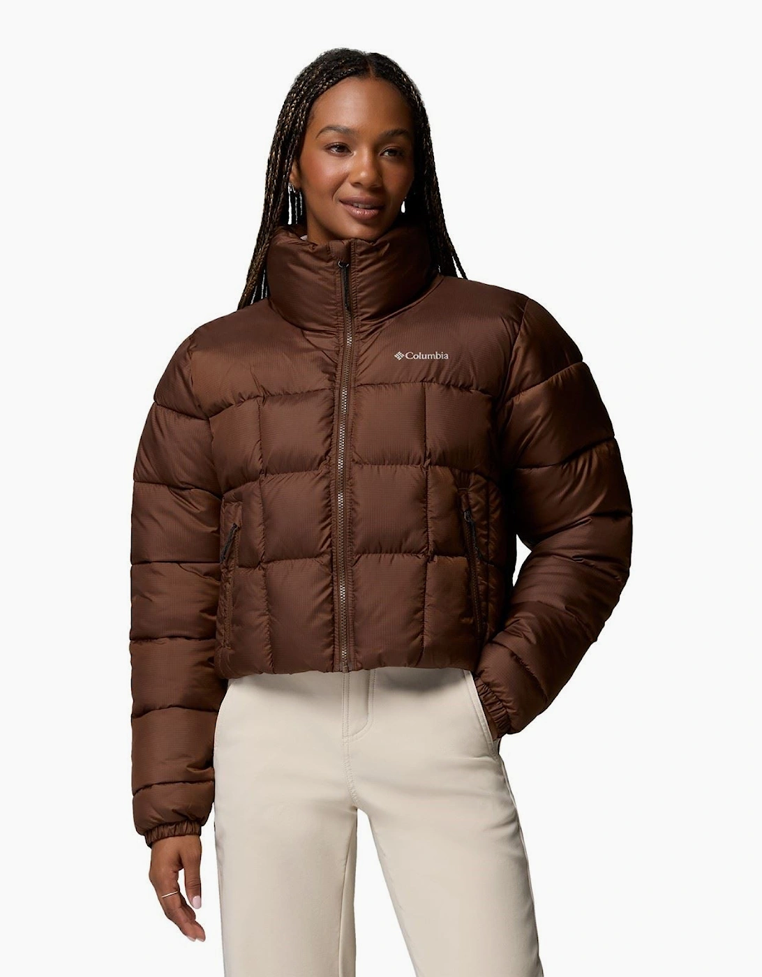 Columbia Puffect III Cropped Jacket Women's Brown Puffer Jackets