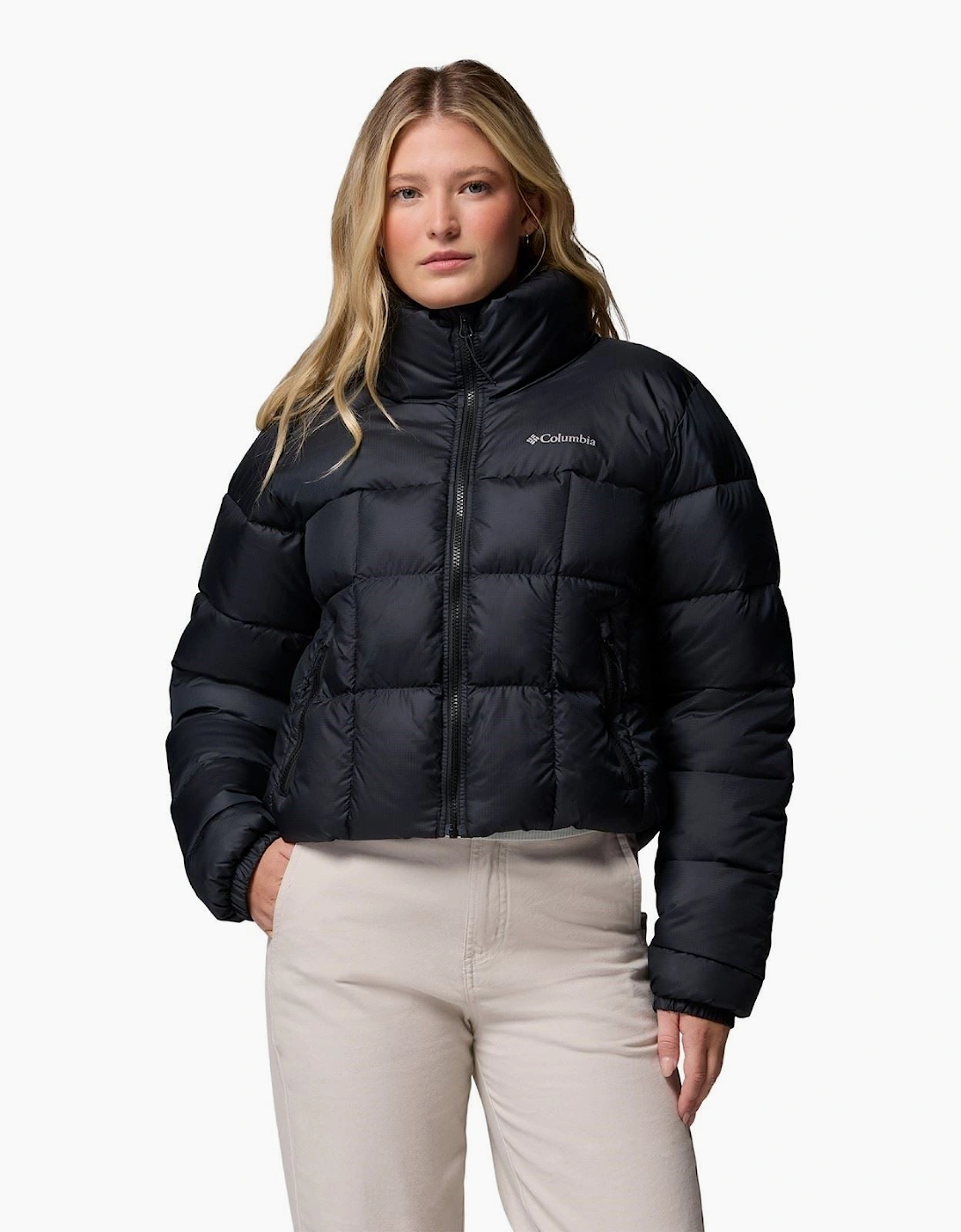 Columbia Puffect III Cropped Jacket Women's Black Puffer Jackets