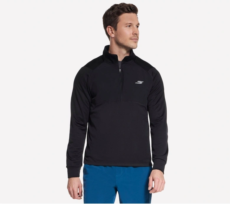Skechers GODRI All Day Thermal 1/2 Zip Men's Black Jacket