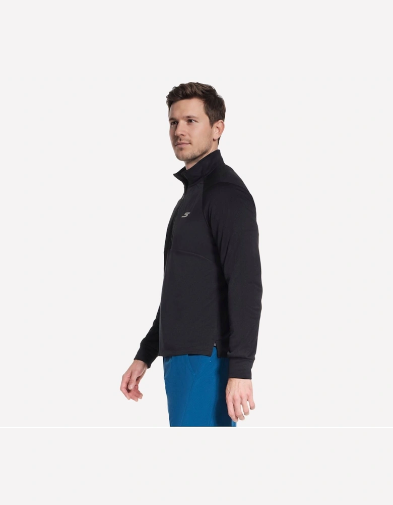 Skechers GODRI All Day Thermal 1/2 Zip Men's Black Jacket