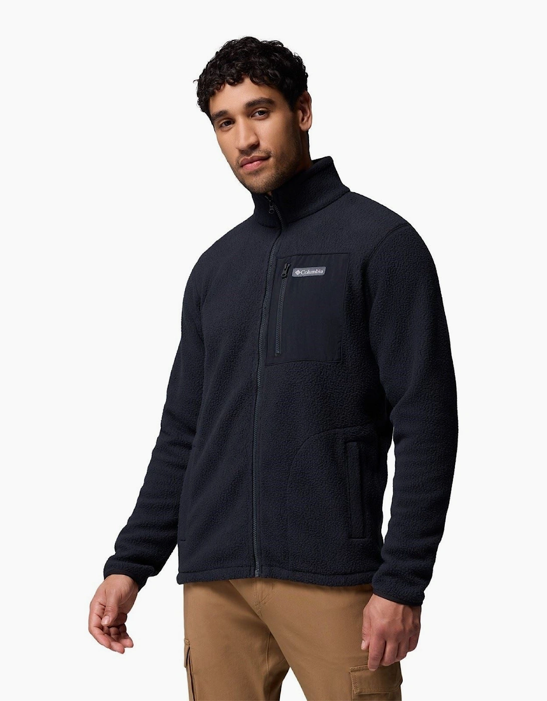Columbia Jasper Ridge Pebbled Full Zip Fleece Men's Black Fleece Jacket