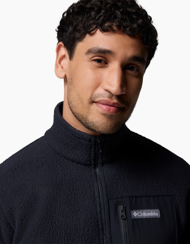 Columbia Jasper Ridge Pebbled Full Zip Fleece Men's Black Fleece Jacket