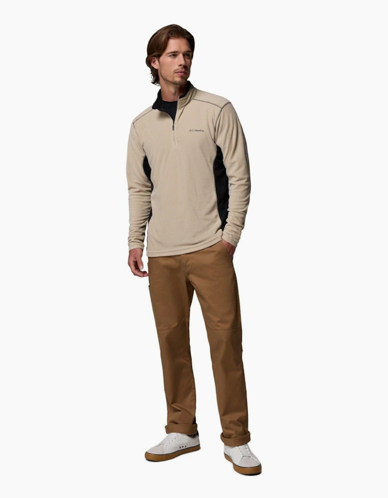 Columbia Klamath Range II Half Zip Polyester Men's Beige Fleece Pullover