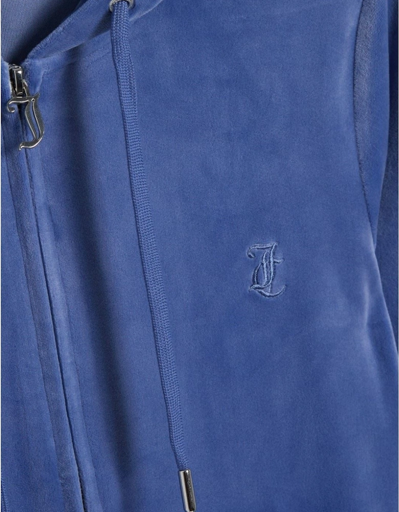 Juicy Couture Robertson Classic Jacket Polyester Women's Grey Hooded Sweatshirt