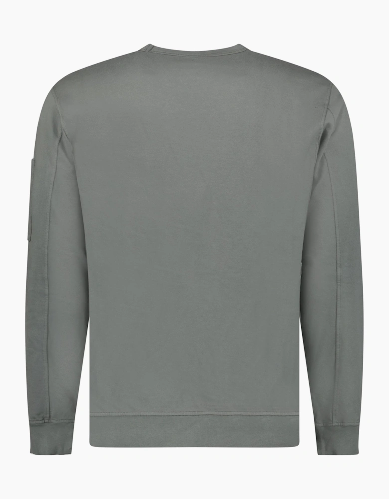 CP Company Light Fleece Crewneck Lens Sweatshirt in Gunmetal