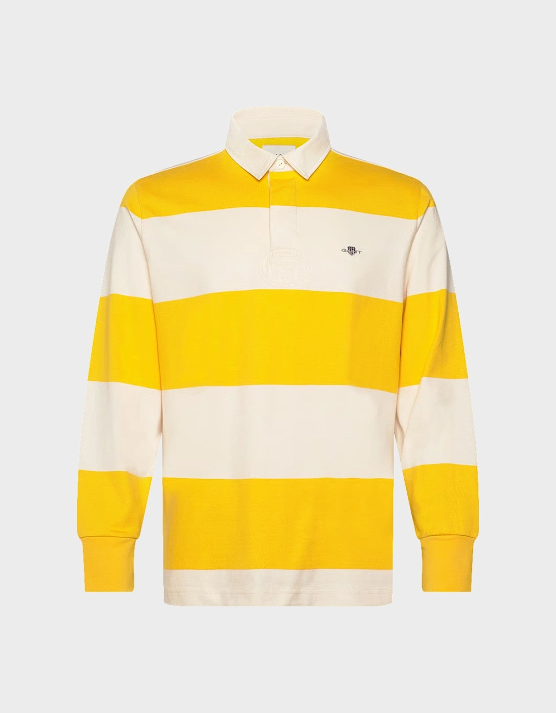 Gant GANT Men's Logo Barstripe Rugger Long Sleeved Polo Daffodil Yellow