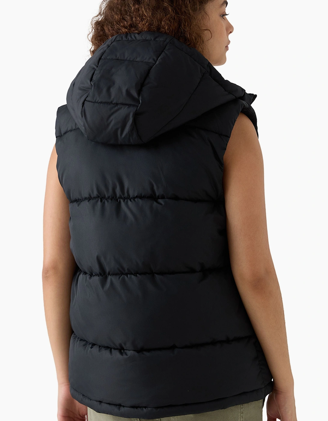 Rayna Hooded Puffer Gilet - Black