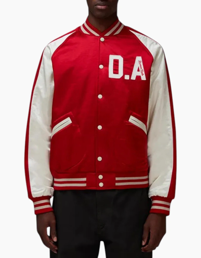 Human Made Mens Bomber Jacket Stadium Satin DA Red