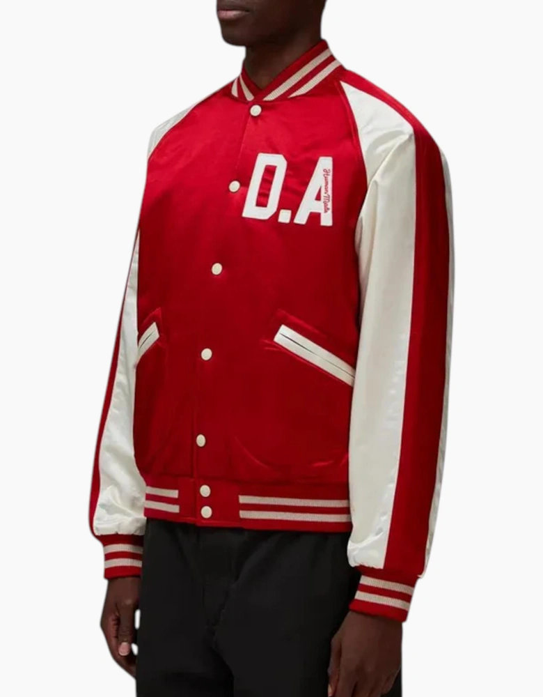 Human Made Mens Bomber Jacket Stadium Satin DA Red