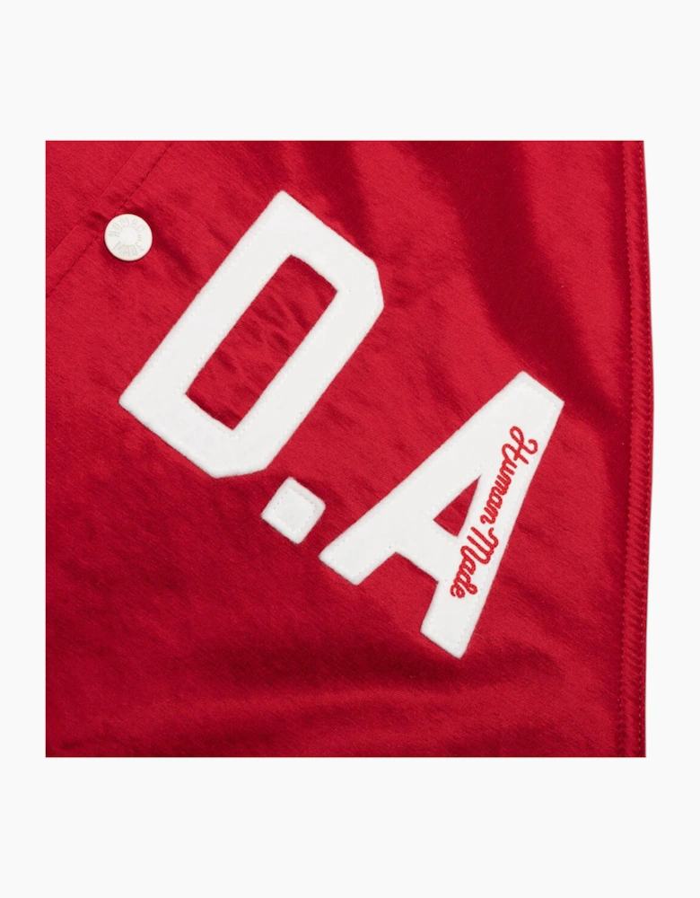 Human Made Mens Bomber Jacket Stadium Satin DA Red