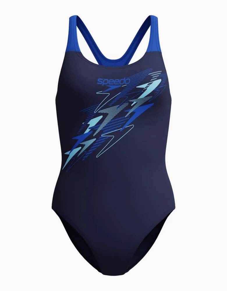 Speedo Womens/Ladies Medley Medalist Logo One Piece Swimsuit