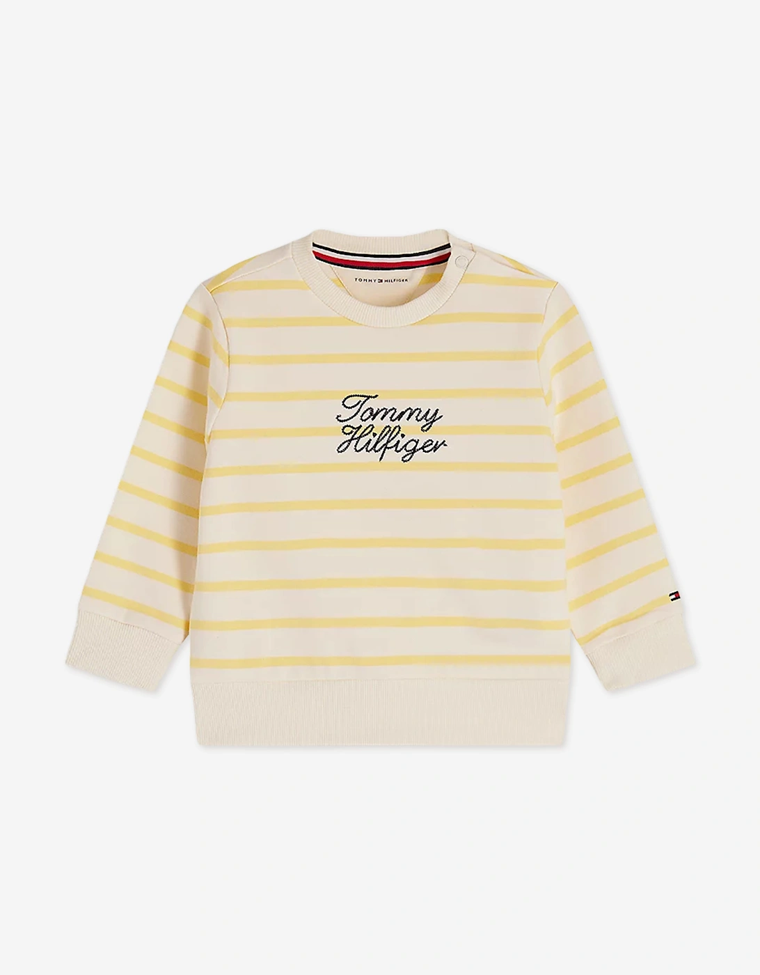 Tommy Hilfiger Baby Girls Striped Logo Tracksuit in Yellow