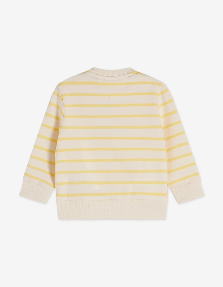 Tommy Hilfiger Baby Girls Striped Logo Tracksuit in Yellow