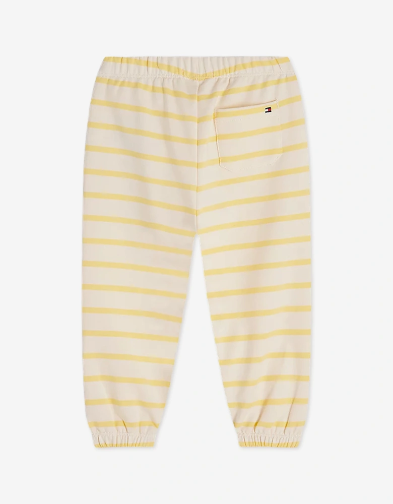 Tommy Hilfiger Baby Girls Striped Logo Tracksuit in Yellow