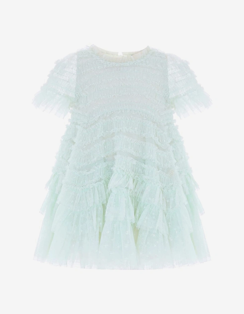 Needle & Thread Baby Girls Valentine Ruffle Dress in Green