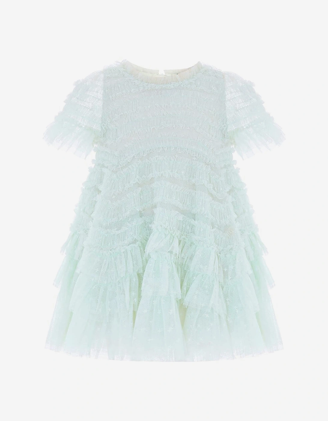 Needle & Thread Baby Girls Valentine Ruffle Dress in Green