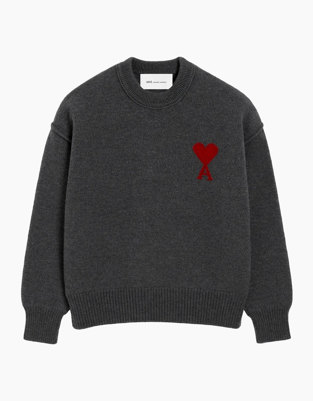 Contrasted Ami de Coeur Sweater Grey