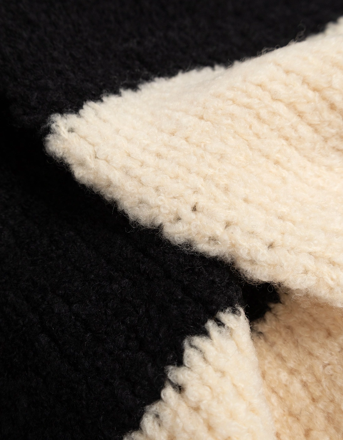 Block Stripe Scarf Cream
