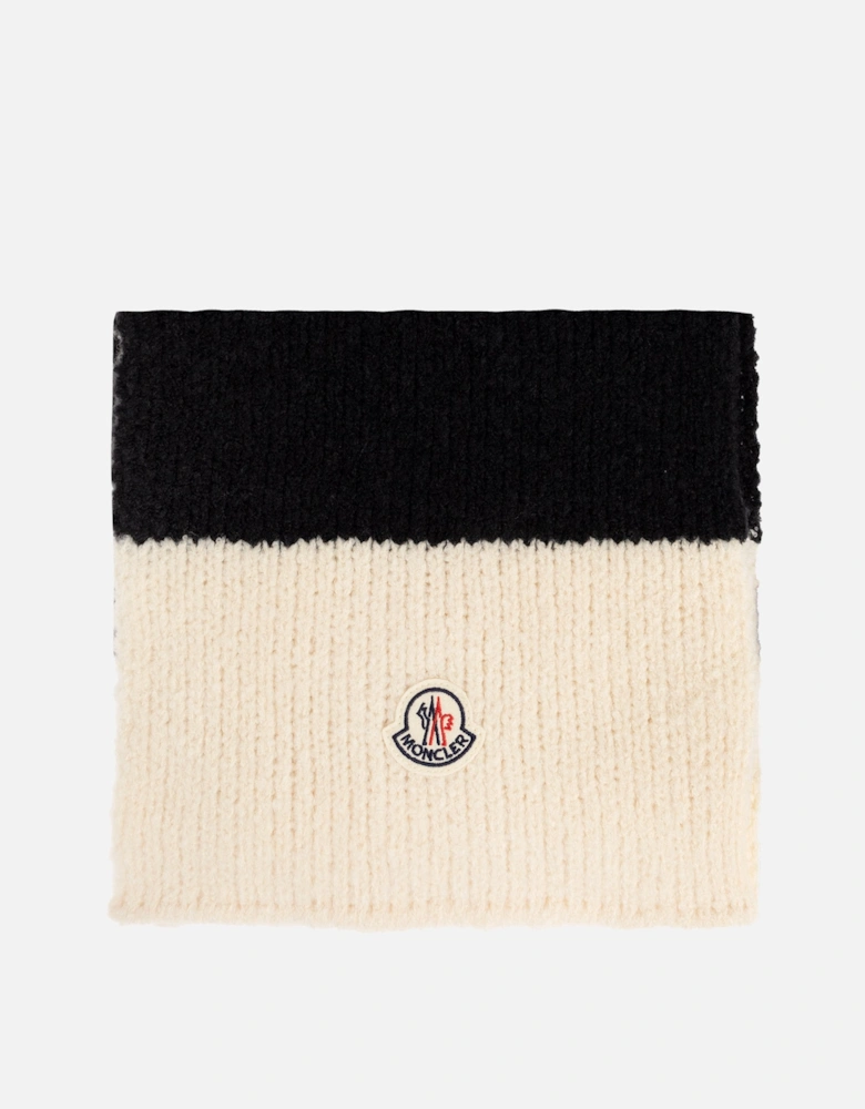 Block Stripe Scarf Cream
