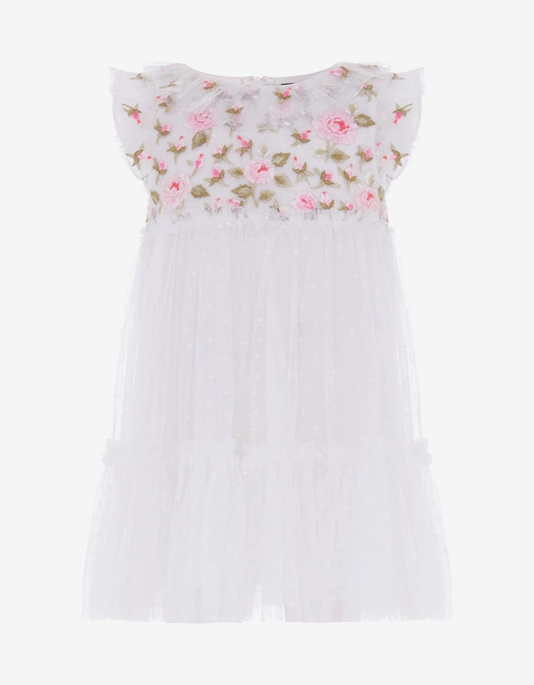 Needle & Thread Baby Girls Rose Bloom Bodice Dress in White