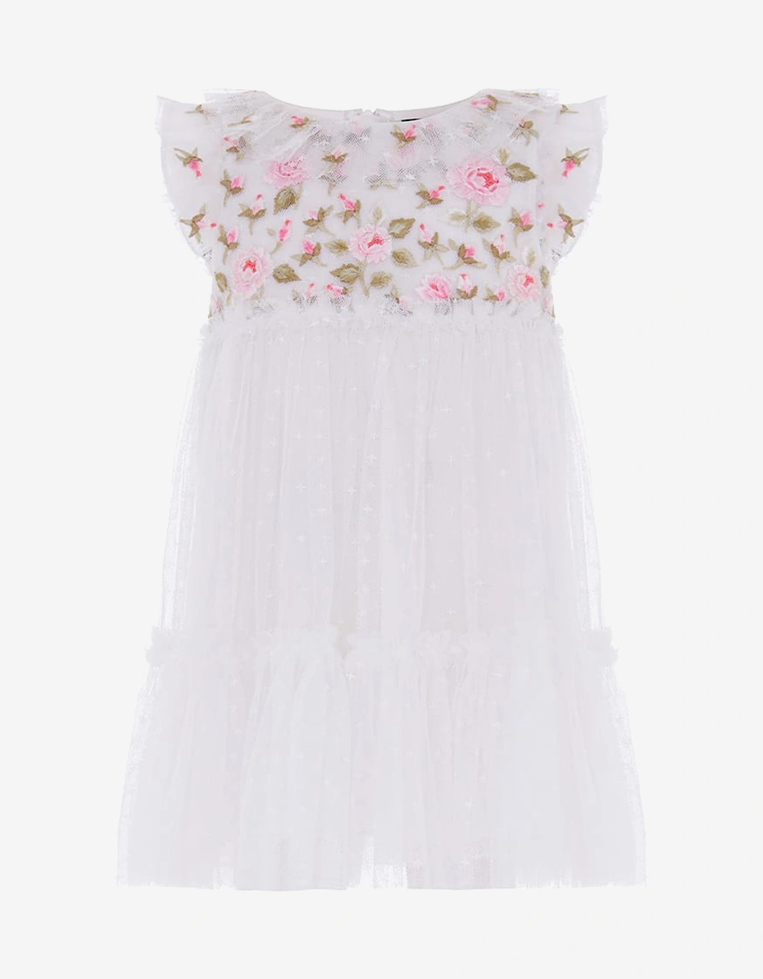 Needle & Thread Baby Girls Rose Bloom Bodice Dress in White