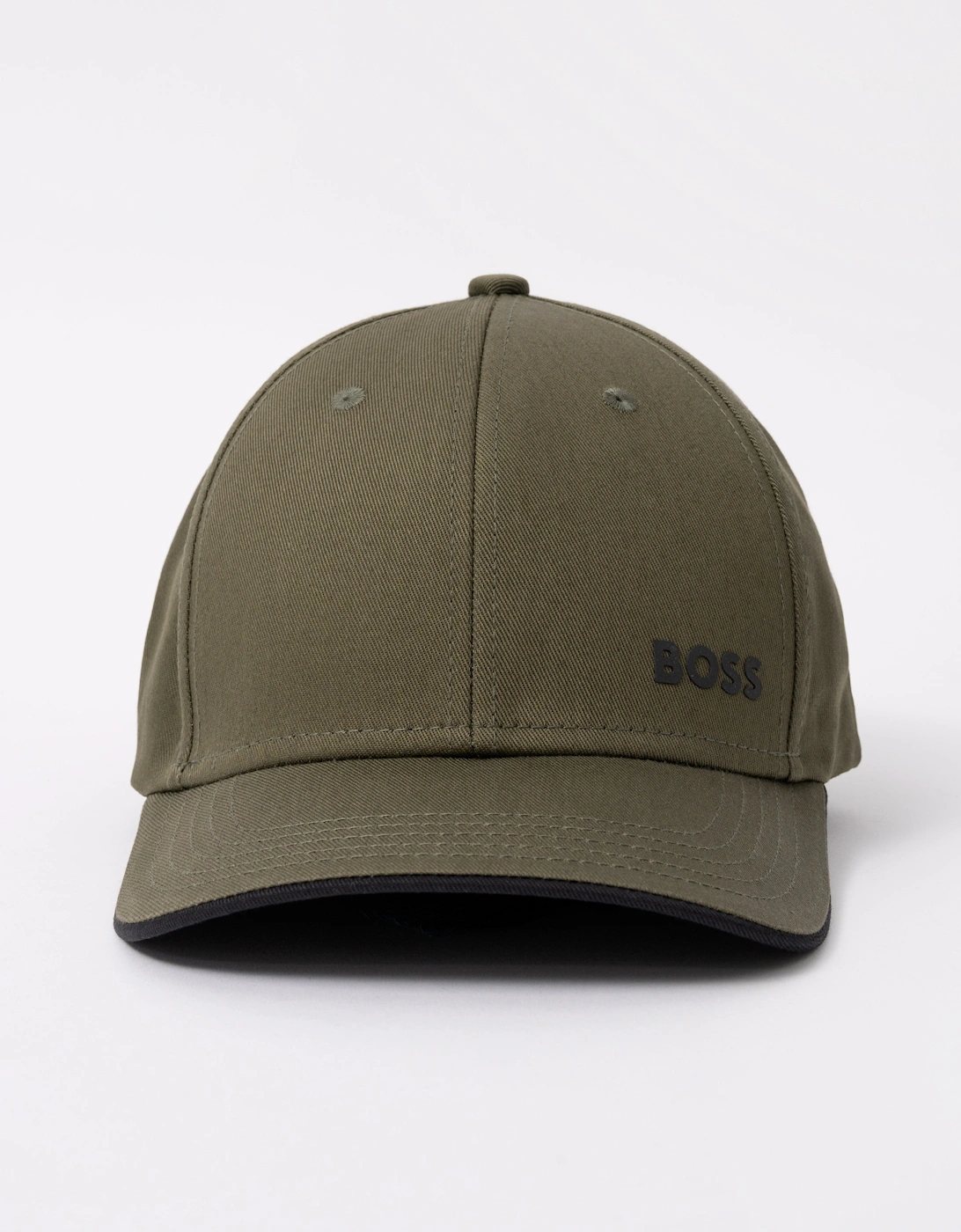 BOSS Green Bold Mens Logo-Print Cap In Cotton Twill - Open Green 398