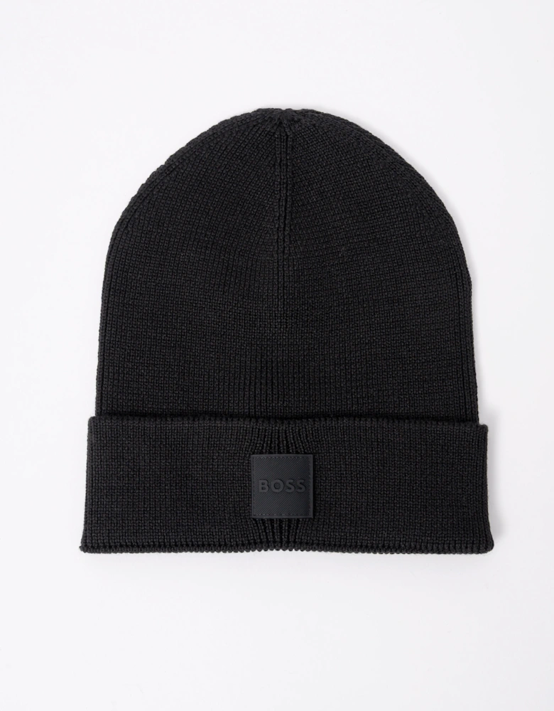 BOSS Orange Foxxy Mens Tonal Logo Beanie - Black 001