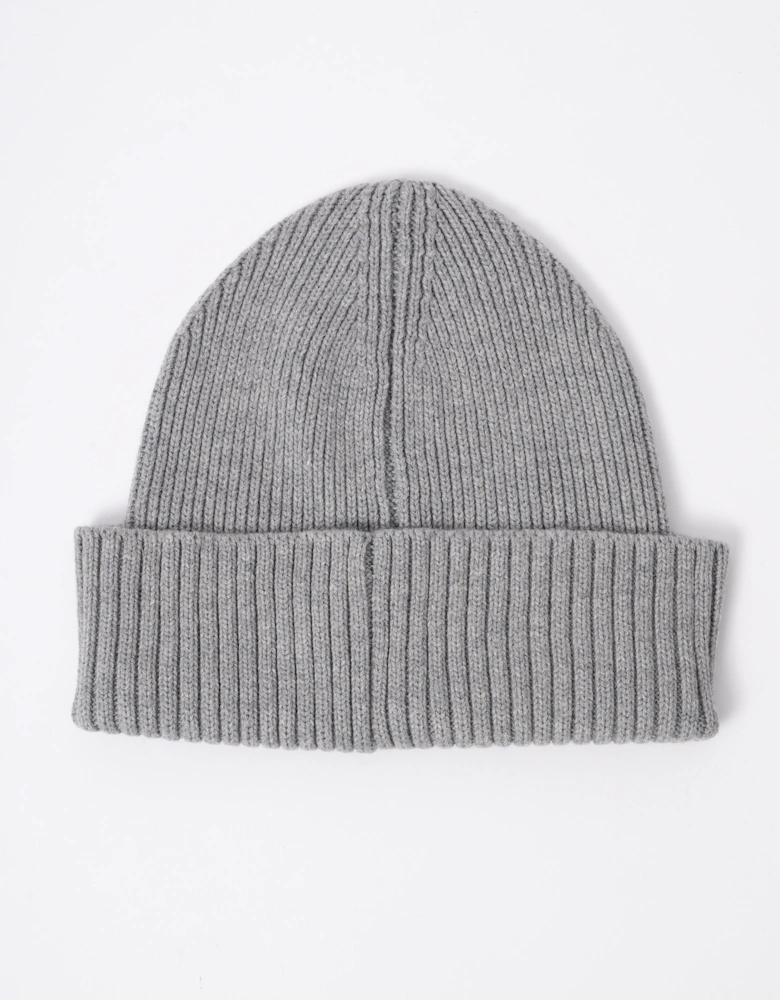 GANT Mens Cotton Blend Logo Beanie - 93 Grey Melange