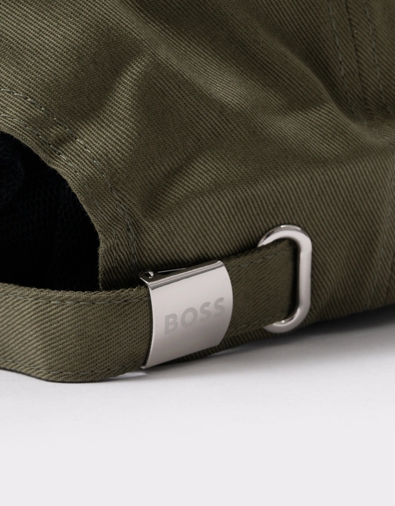 BOSS Green Bold Mens Logo-Print Cap In Cotton Twill - Open Green 398