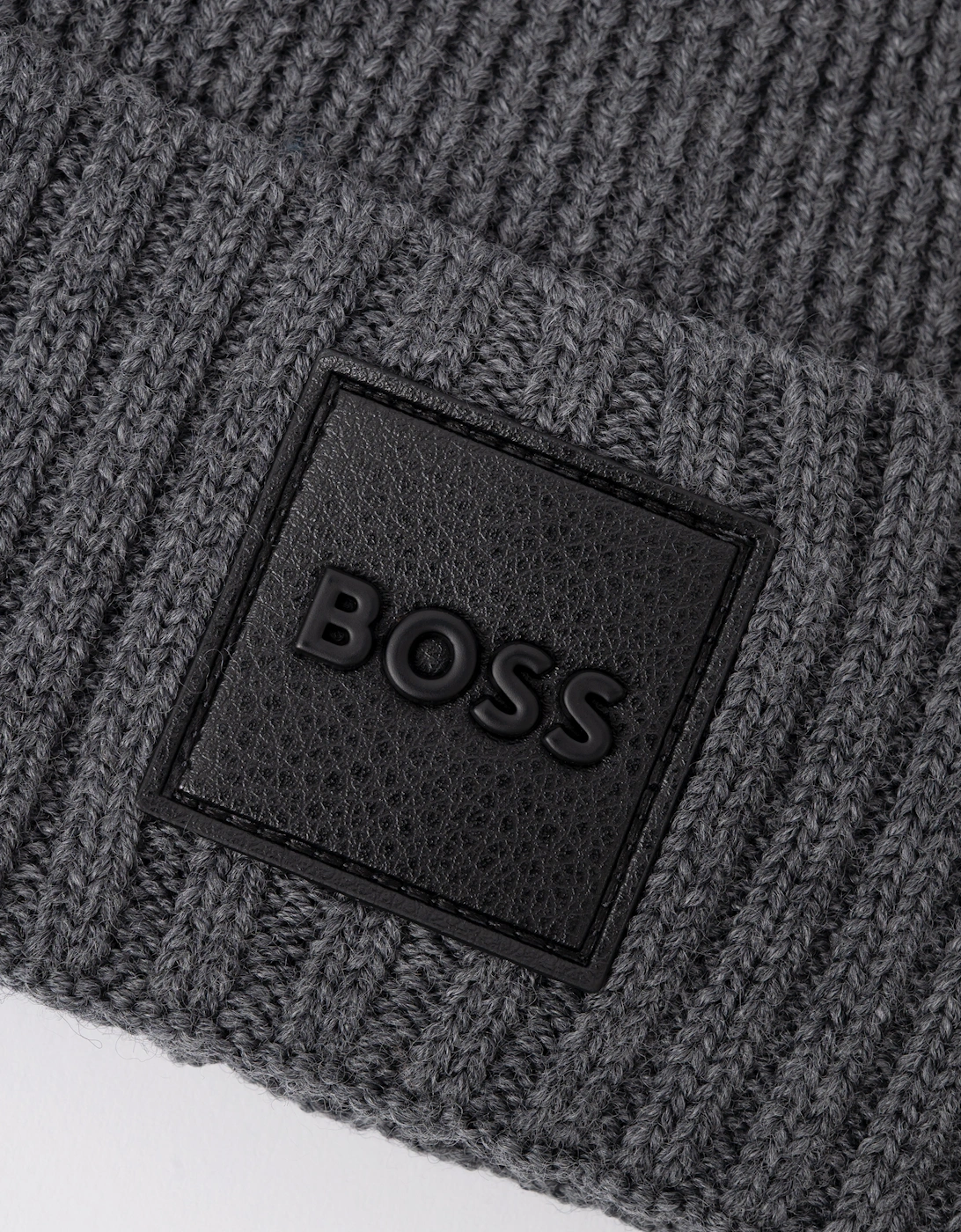 BOSS Orange Flavio Mens Beanie - Medium Grey 030