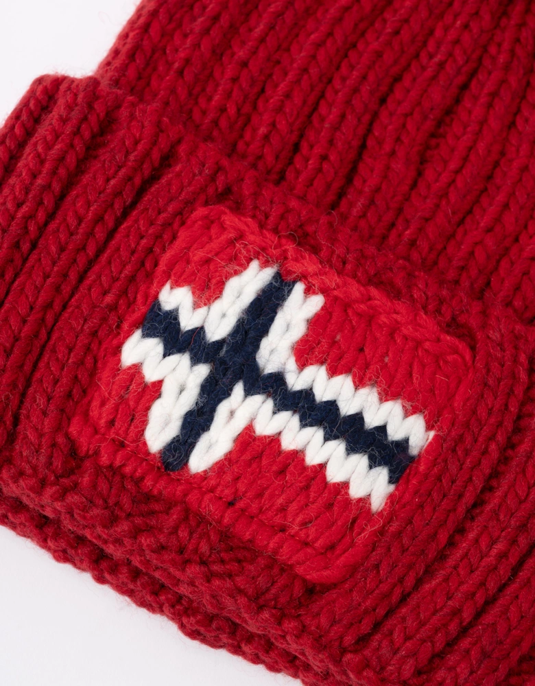 Napapijri Semiury 5 Bobble Hat - Haute Red R1F