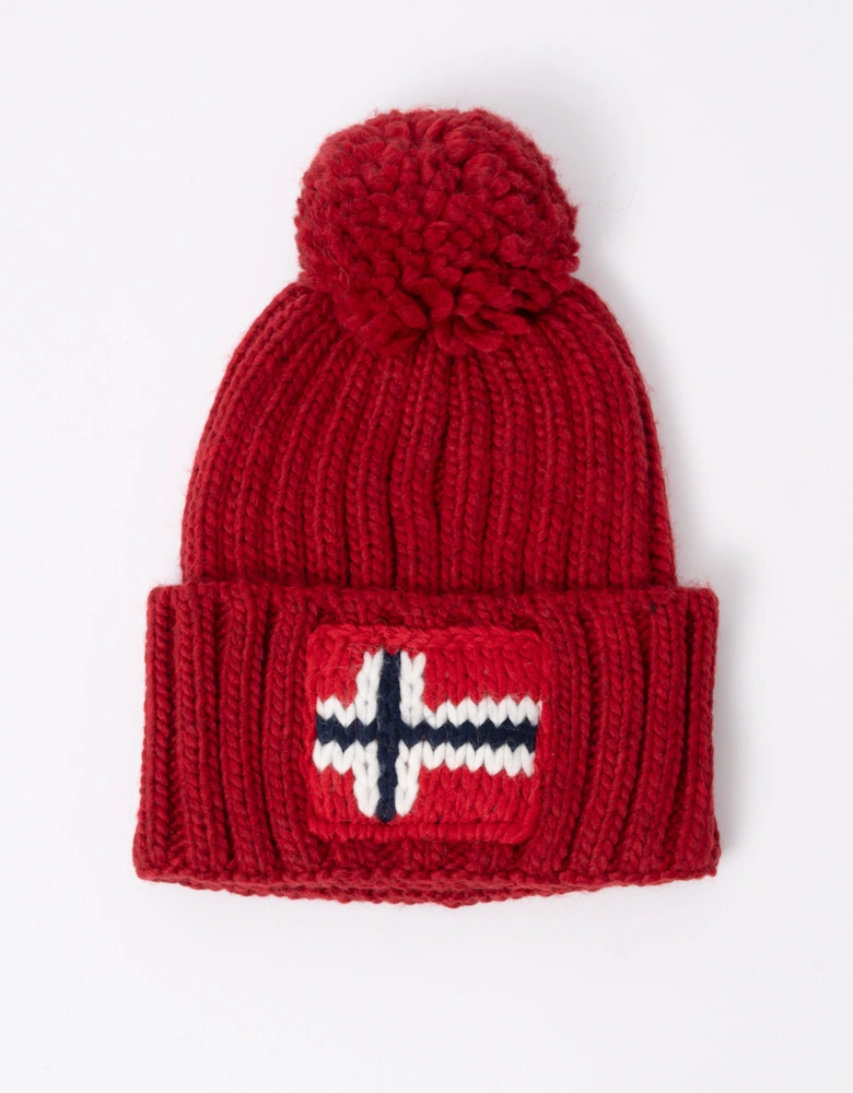 Napapijri Semiury 5 Bobble Hat - Haute Red R1F