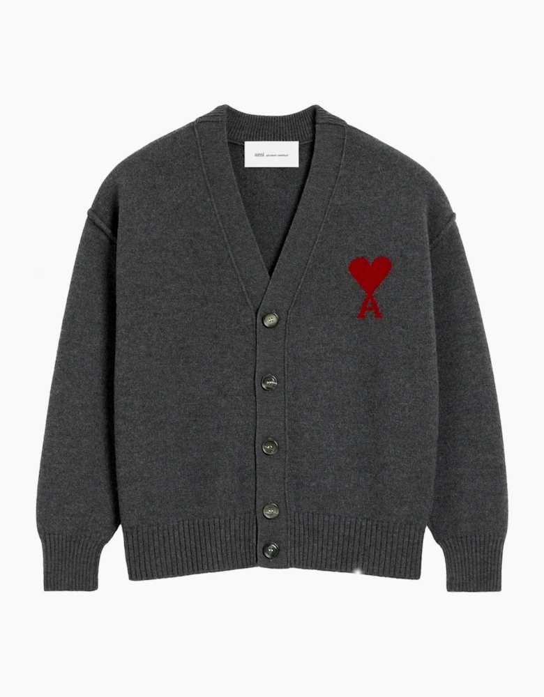 Contrasted Ami de Coeur Cardigan Grey