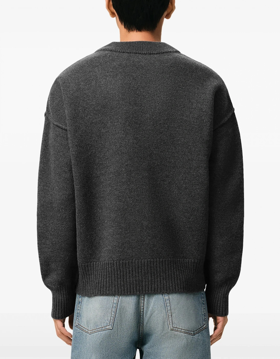 Contrasted Ami de Coeur Cardigan Grey