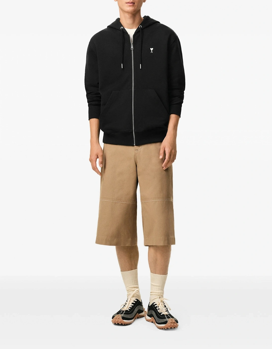 ADC Zip Hooded Top Black