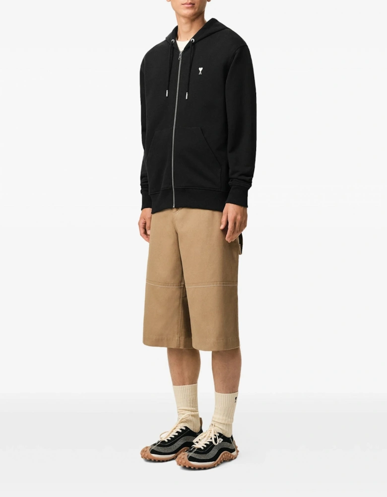 ADC Zip Hooded Top Black