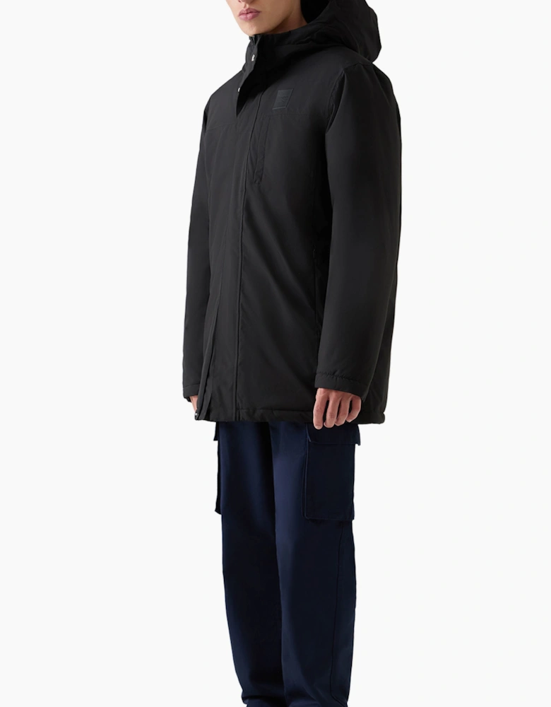 Colby Mid Thigh Padded Jacket - Black