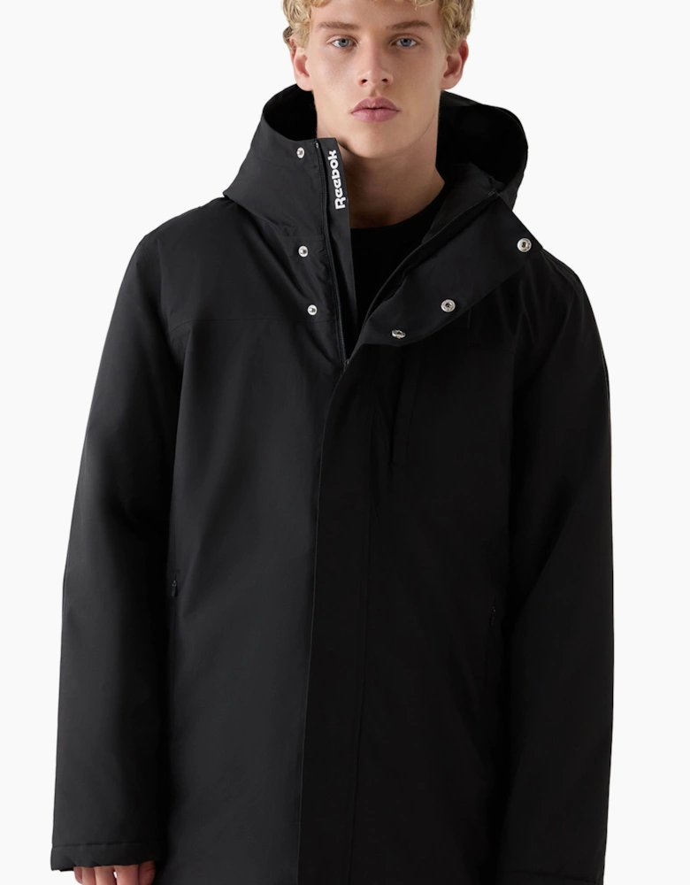 Colby Mid Thigh Padded Jacket - Black