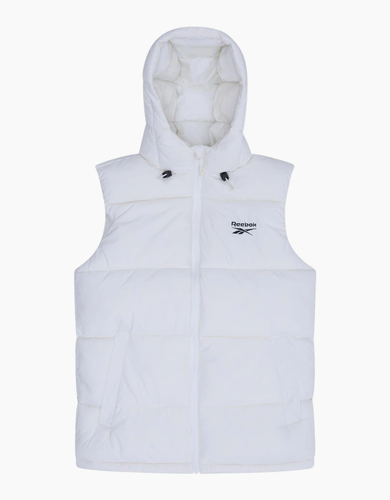 Rayna Hooded Puffer Gilet - Chalk