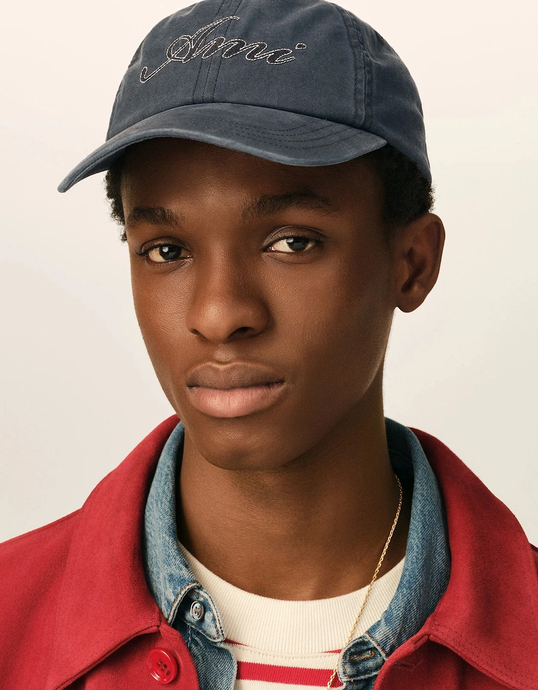 Ami Embroidery Cap Washed Black