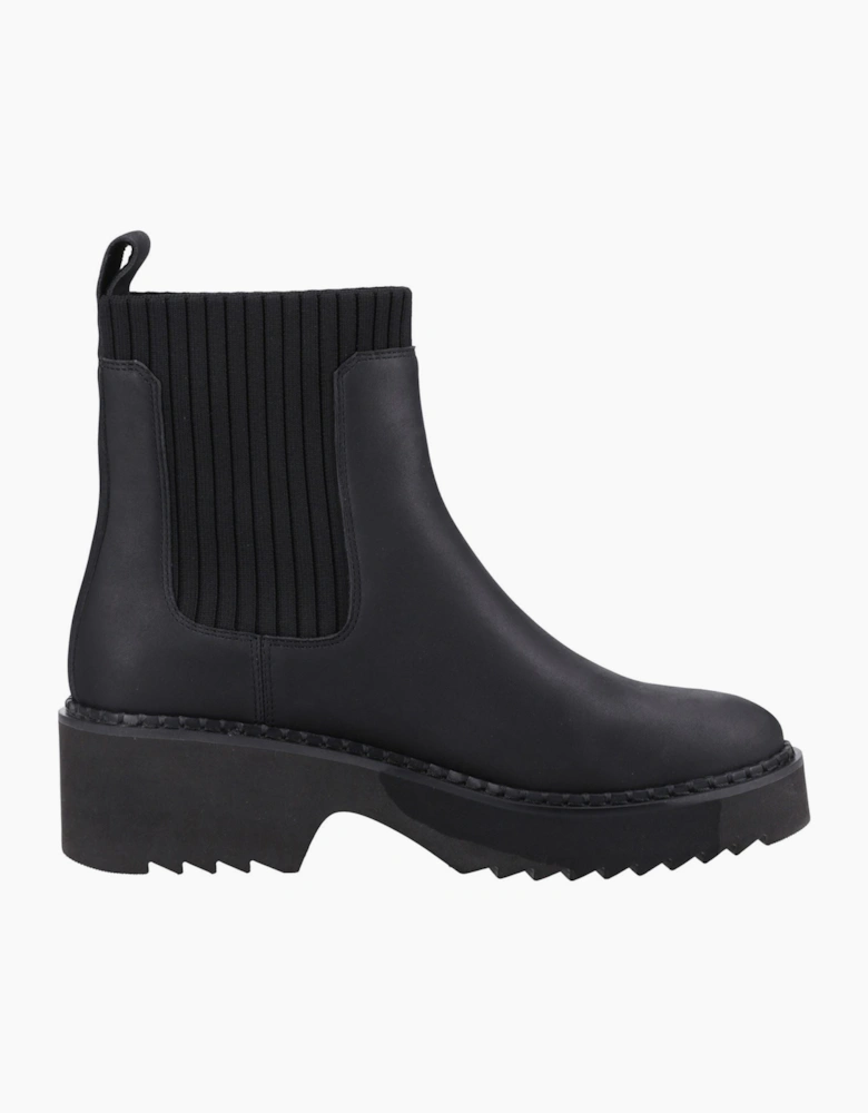 TOMS Millie Leather Women's Black Heeled Ankle Boots