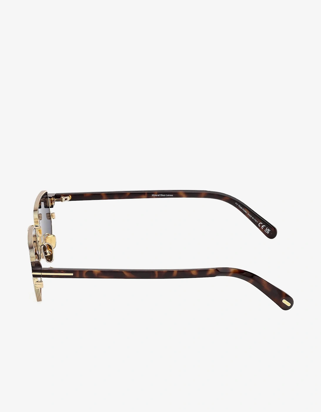 Liam Geometric Frame Sunglasses Gold