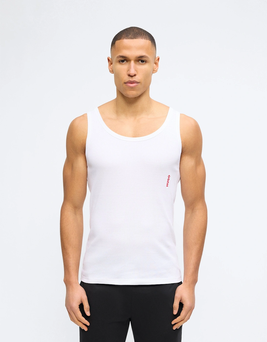 HUGO Ribbed Tank Top/Vest 3 Pack