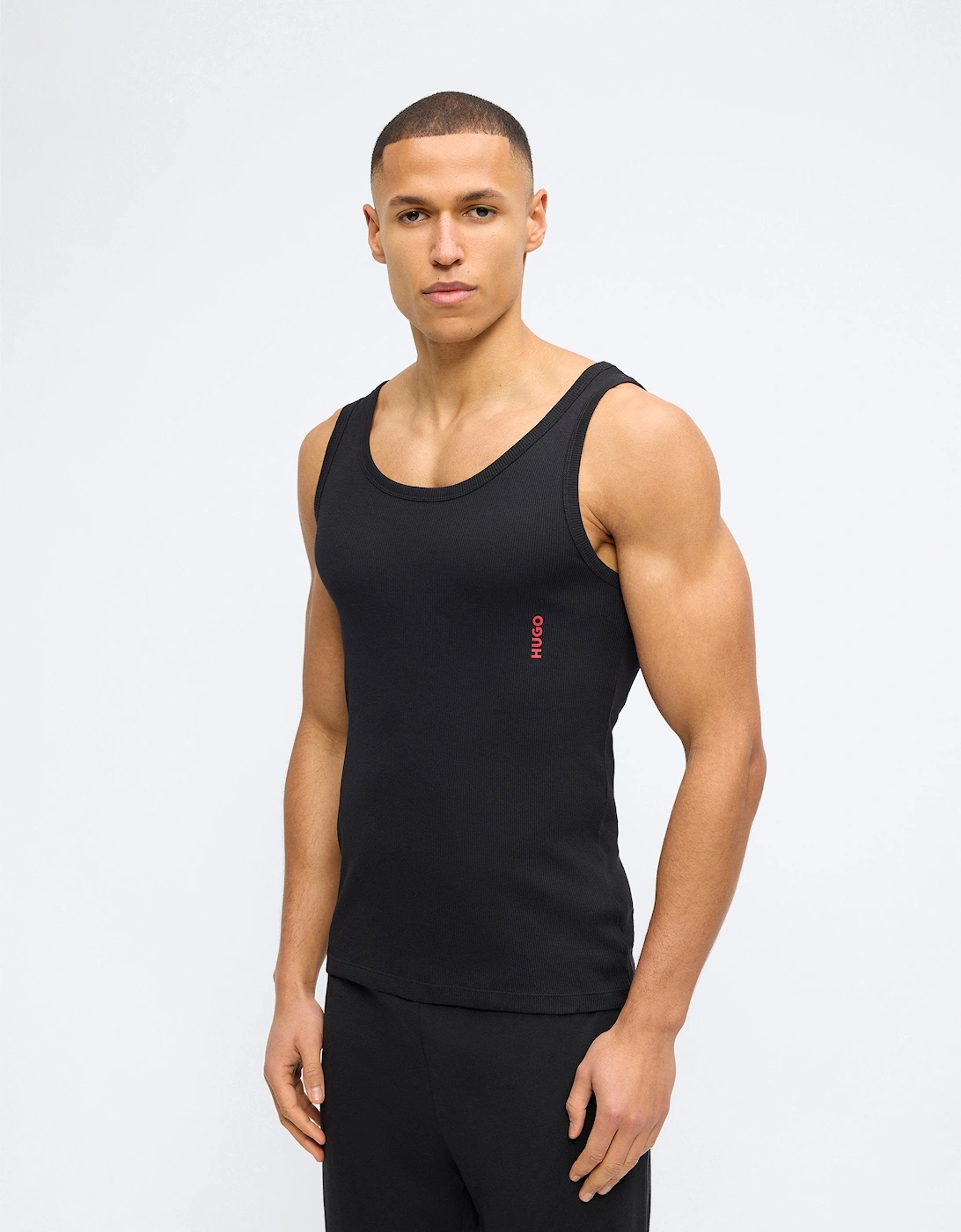HUGO Ribbed Tank Top/Vest 3 Pack
