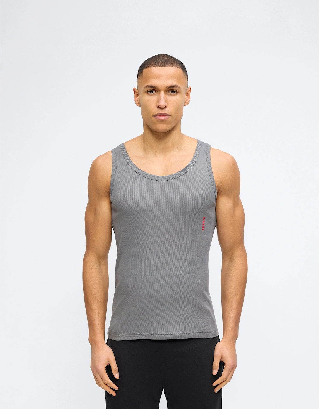 HUGO Ribbed Tank Top/Vest 3 Pack