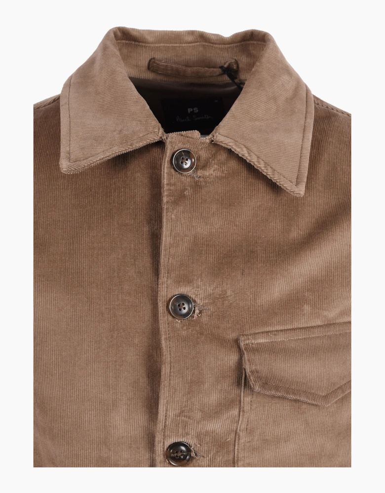 PAUL SMITH CORDUROY WORK JACKET BROWN