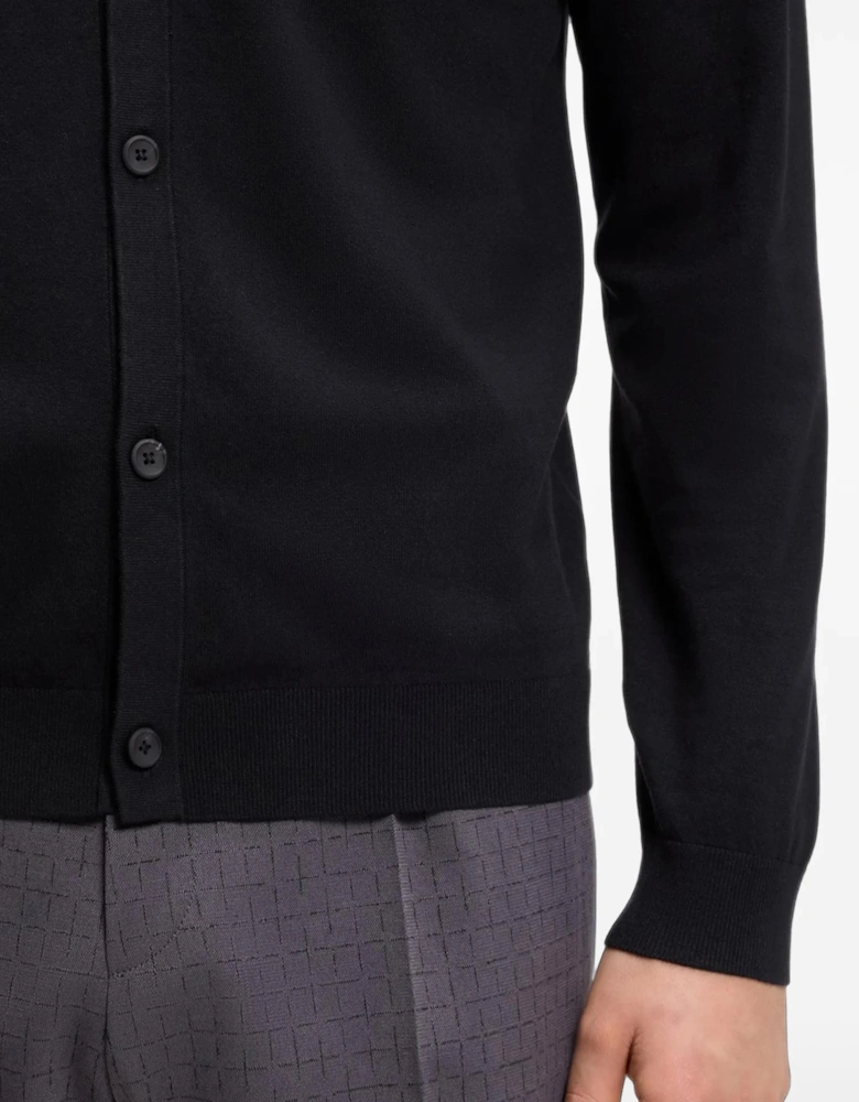 San-Jordan-CV Button Up Navy Knit Cardigan