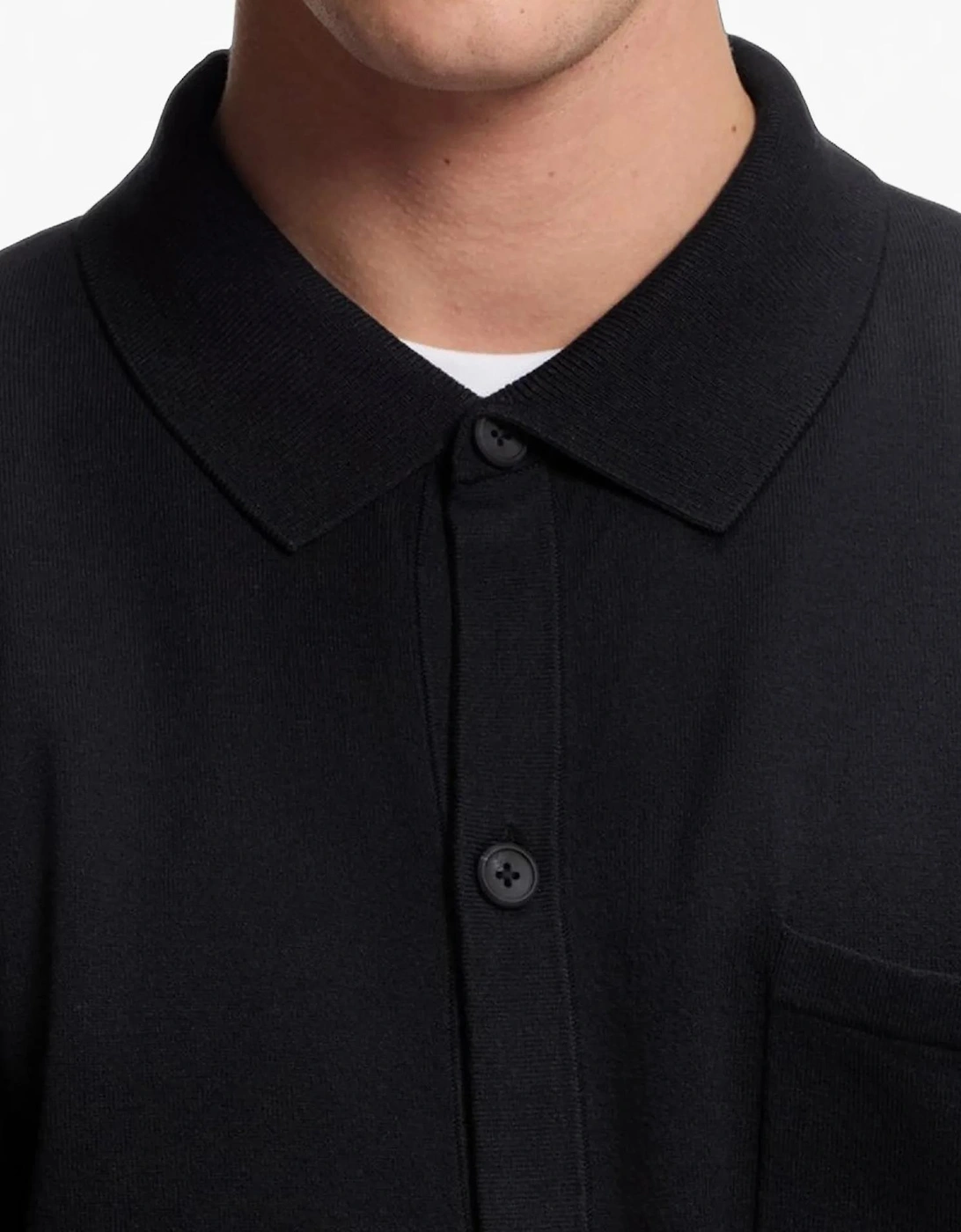 San-Jordan-CV Button Up Navy Knit Cardigan